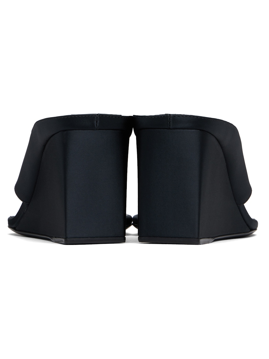 Black Cube Thong Mules - 2