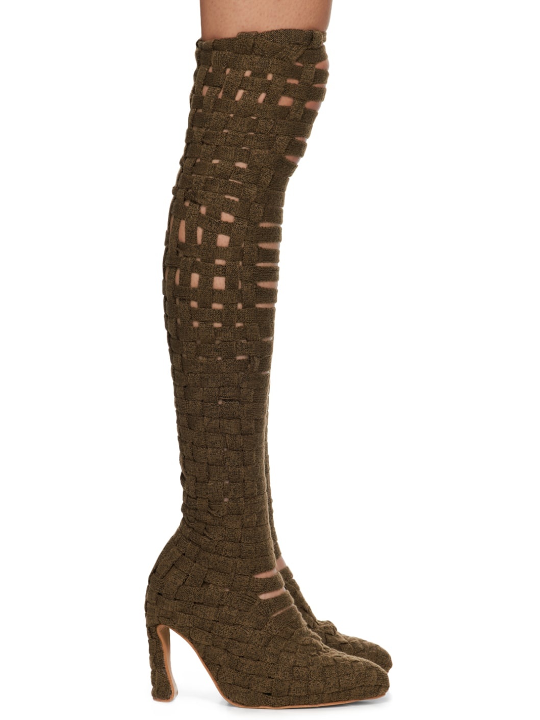 Khaki Bandage Boots - 1