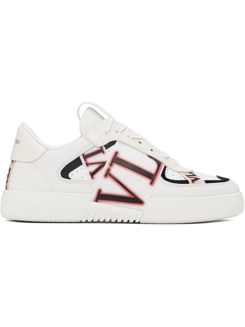 White Low-Top Calfskin VL7N Sneakers 1