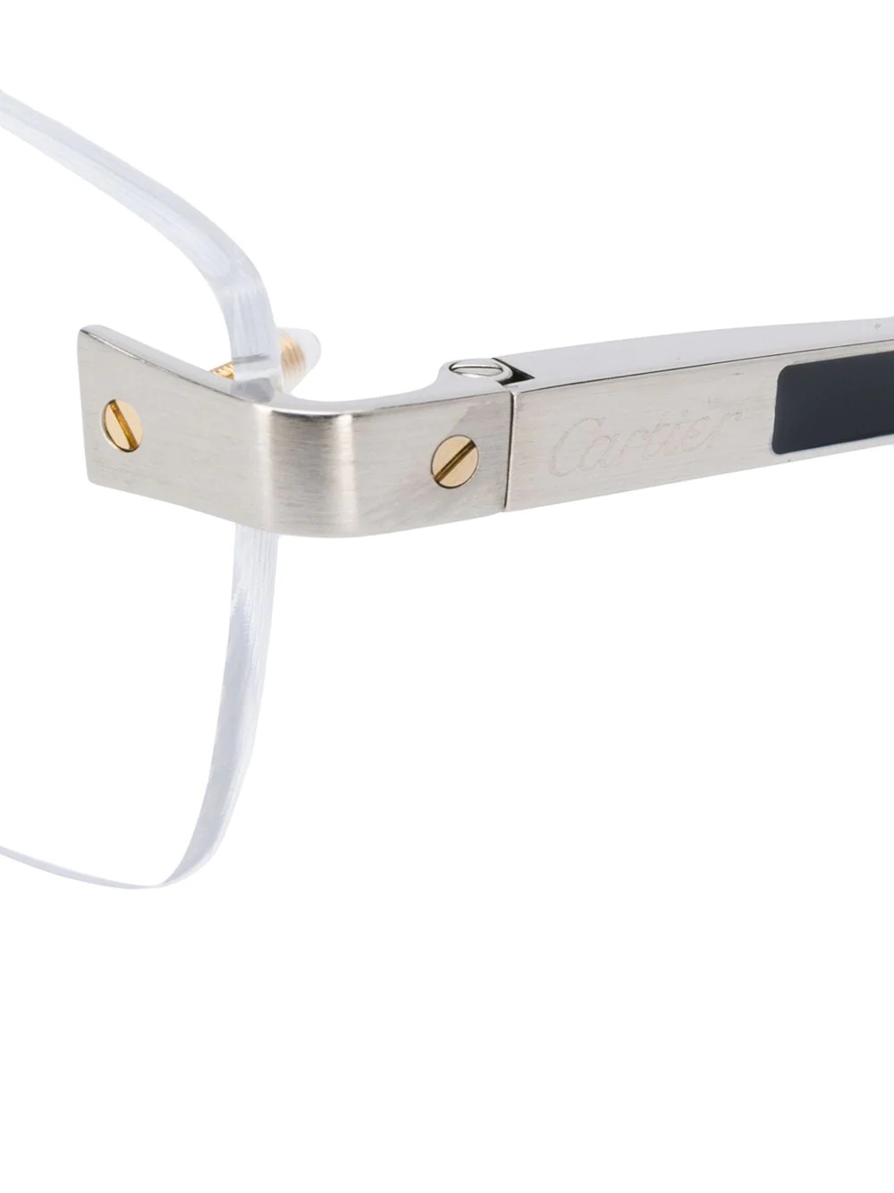 rectangular frame rimless glasses - 3