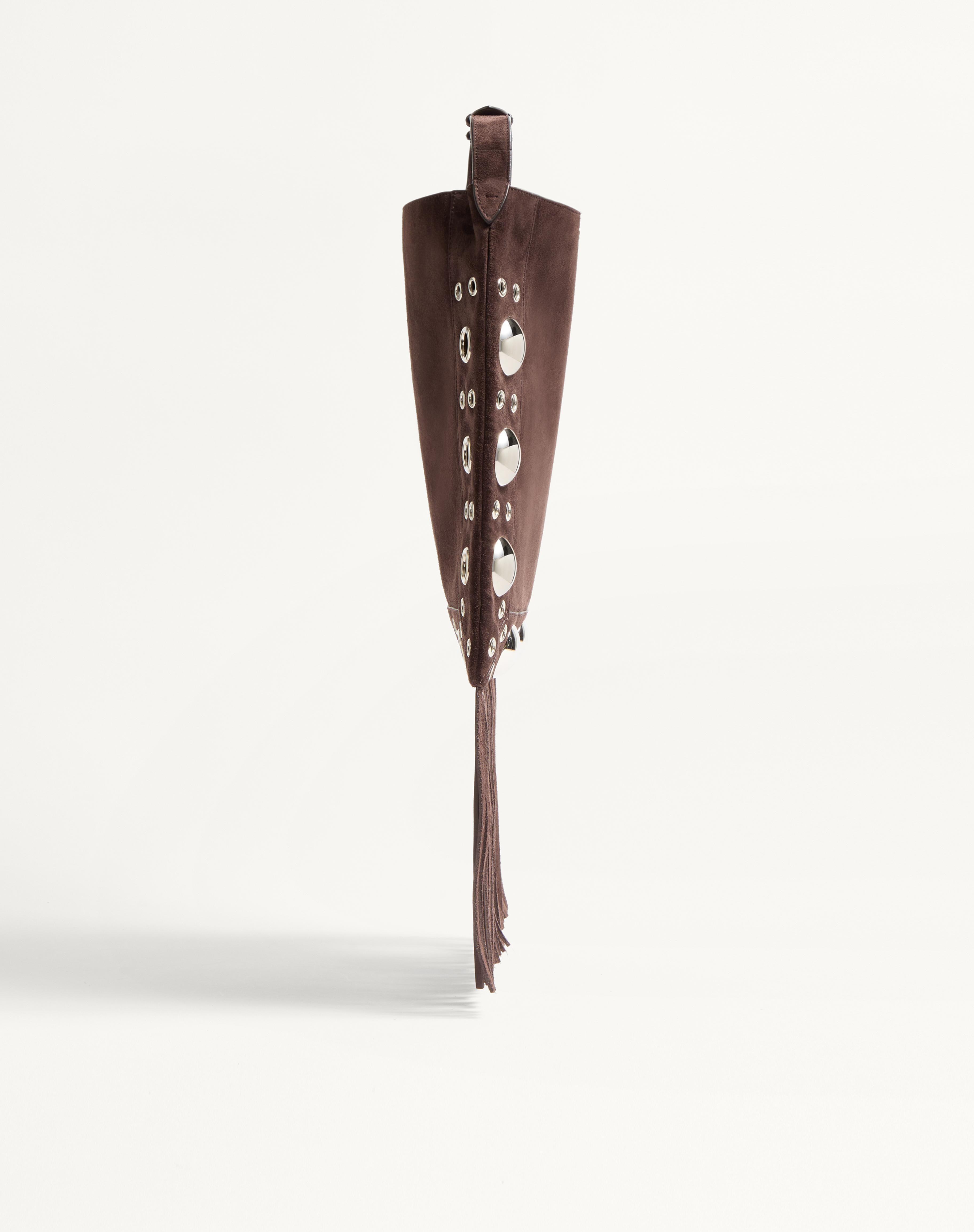 VALENTINO GARAVANI NELLCÔTE SUEDE SHOULDER BAG WITH FRINGES - 4