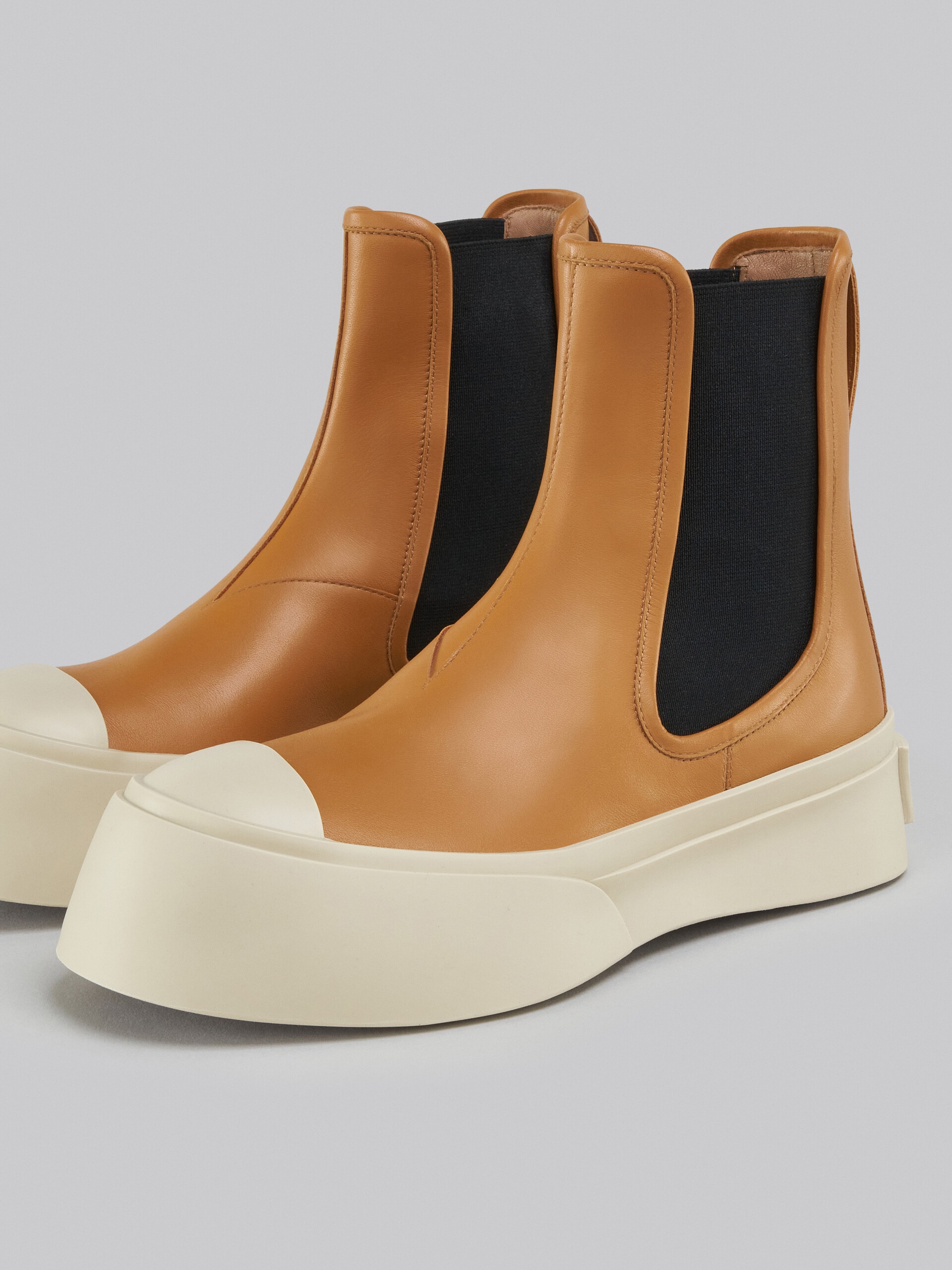 BROWN NAPPA LEATHER CHELSEA BOOT - 4