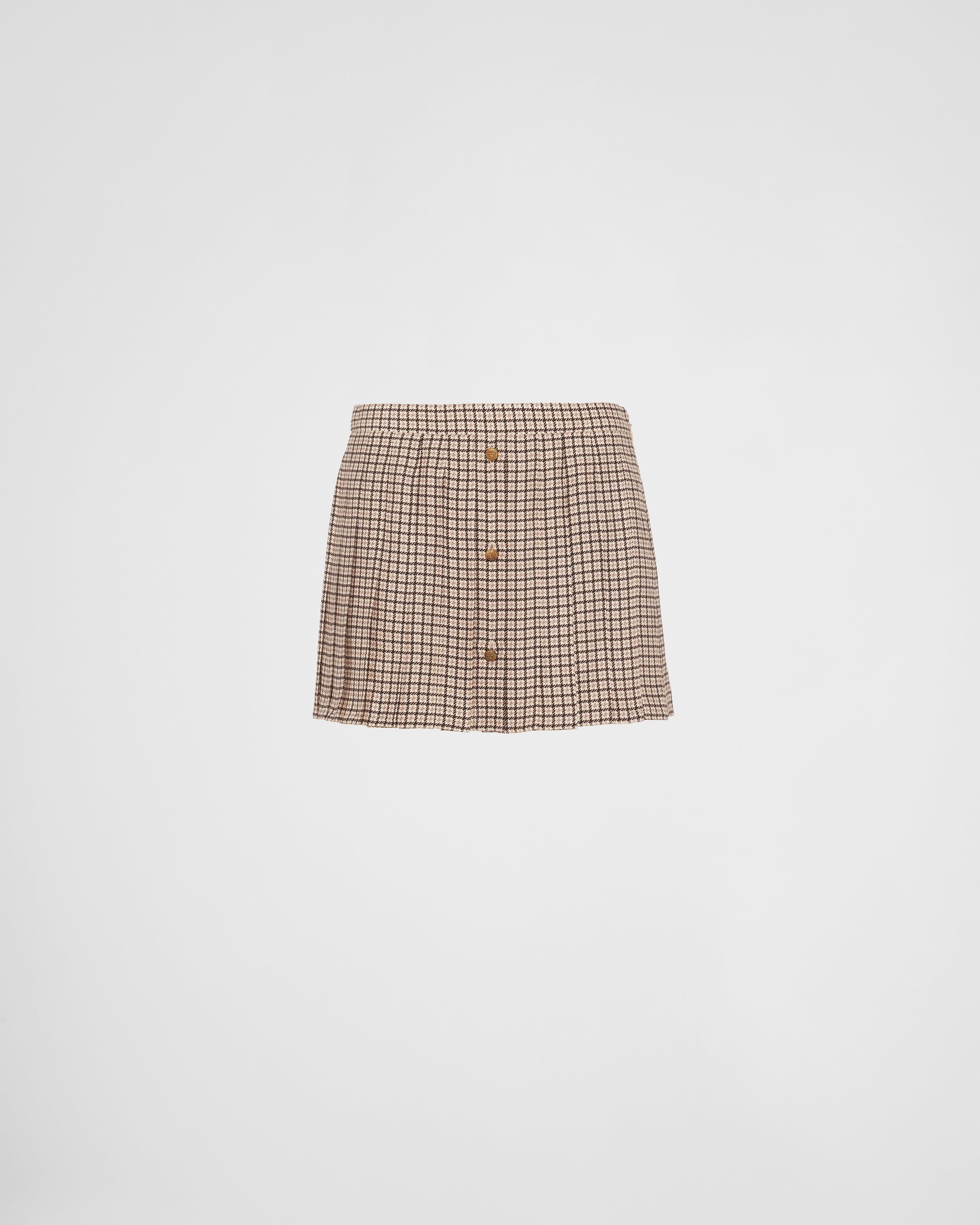 Printed crepe de chine miniskirt - 1