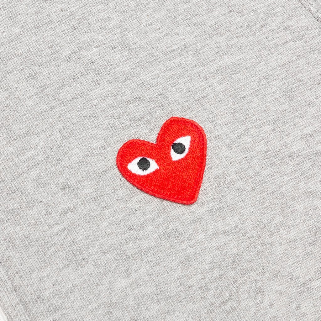COMME DES GARCONS PLAY WOMEN'S MULTI HEART ZIP SWEATSHIRT - GREY - 3