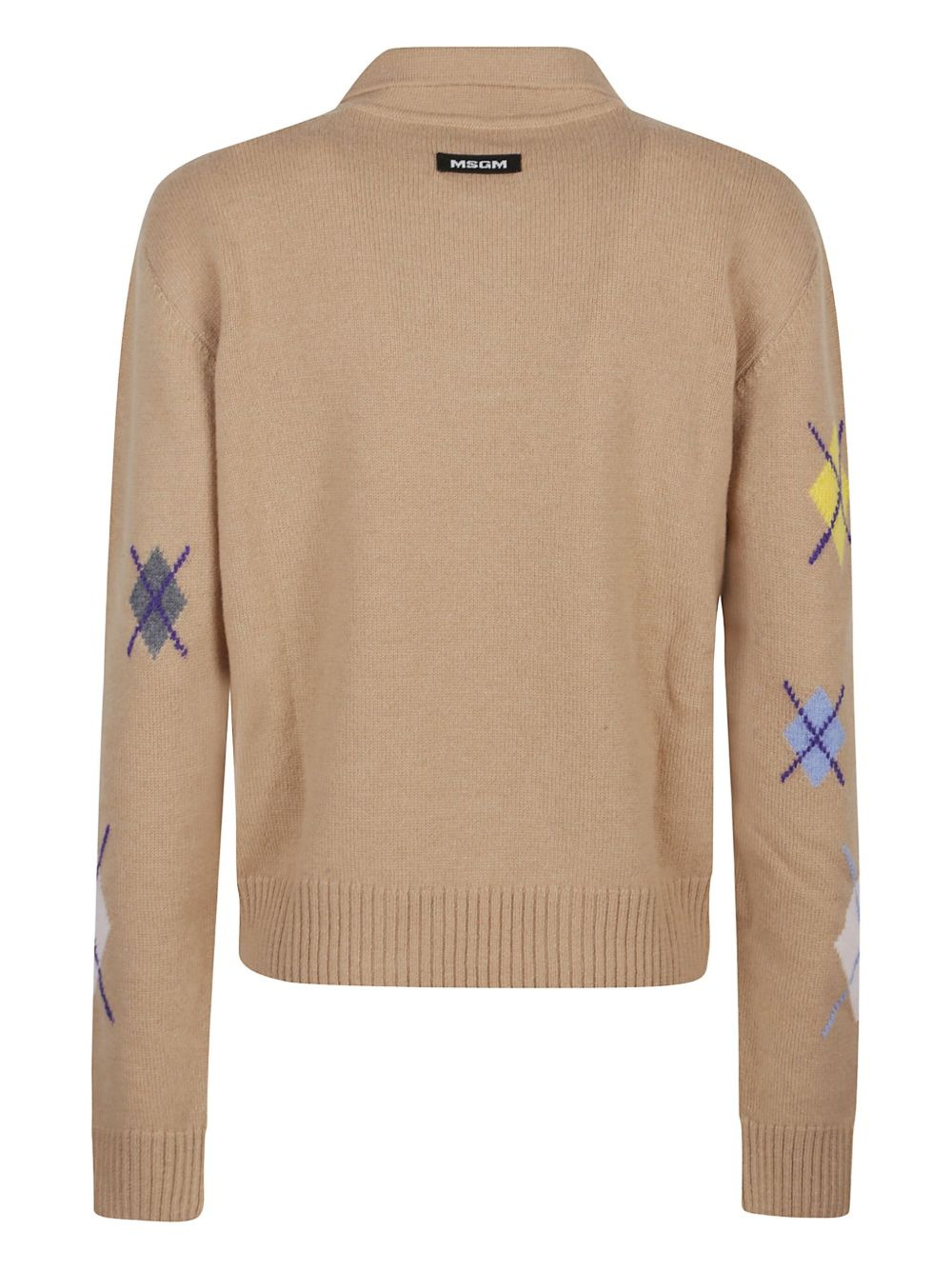 diamond-pattern polo top - 2