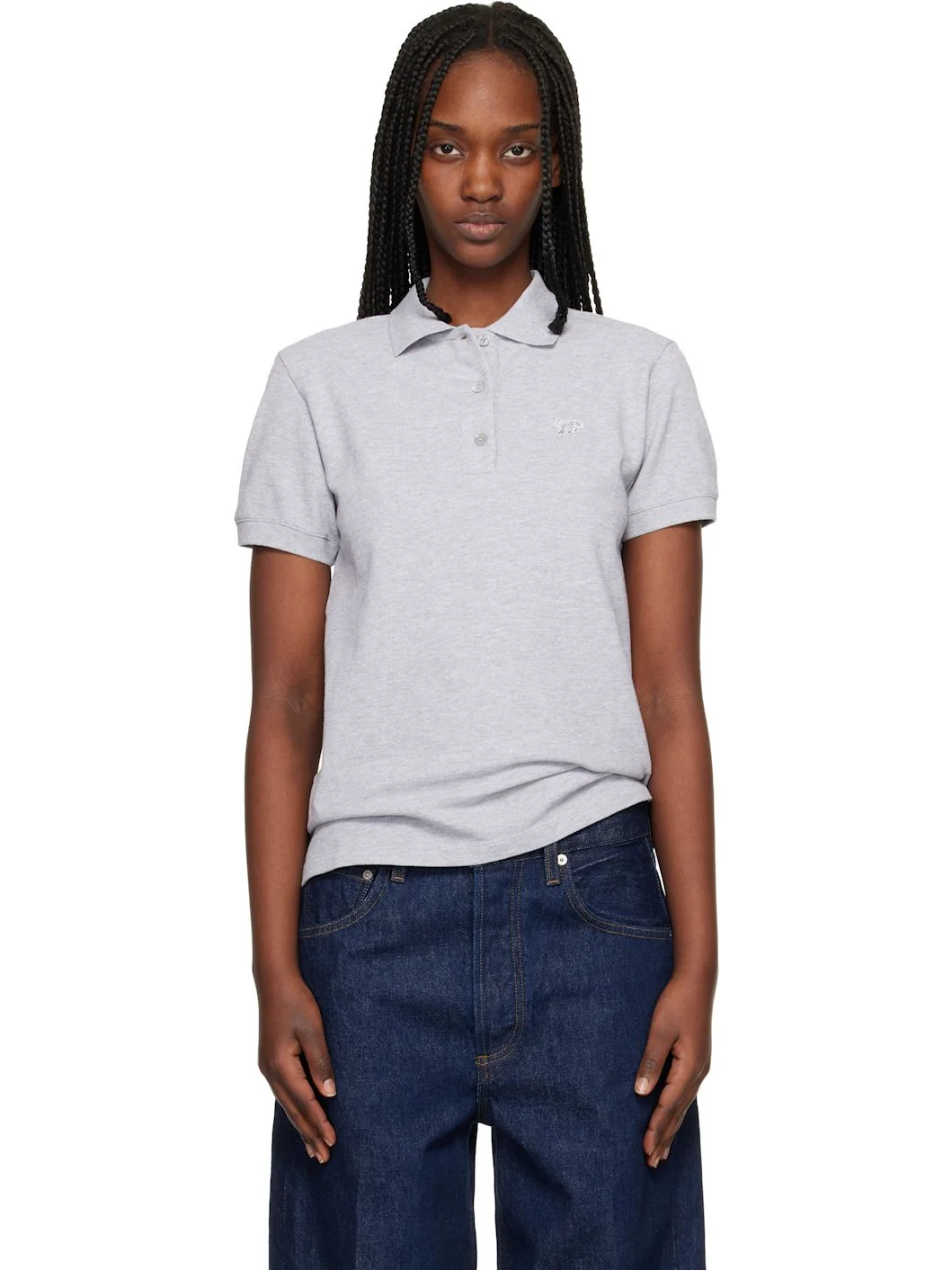 Gray Baby Fox Regular Polo - 1
