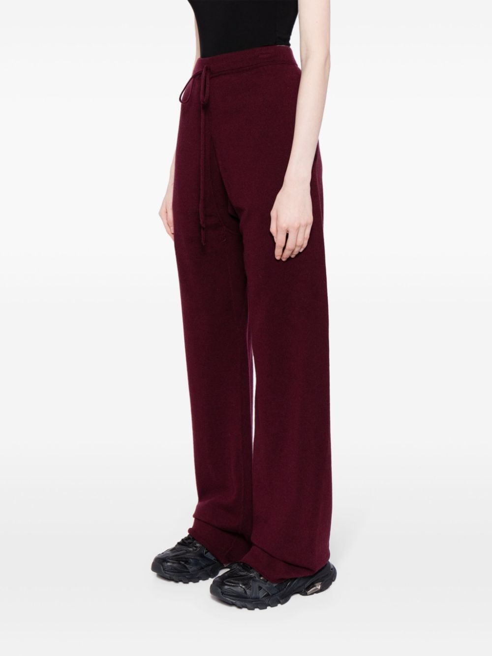 wool-blend flared trousers - 3