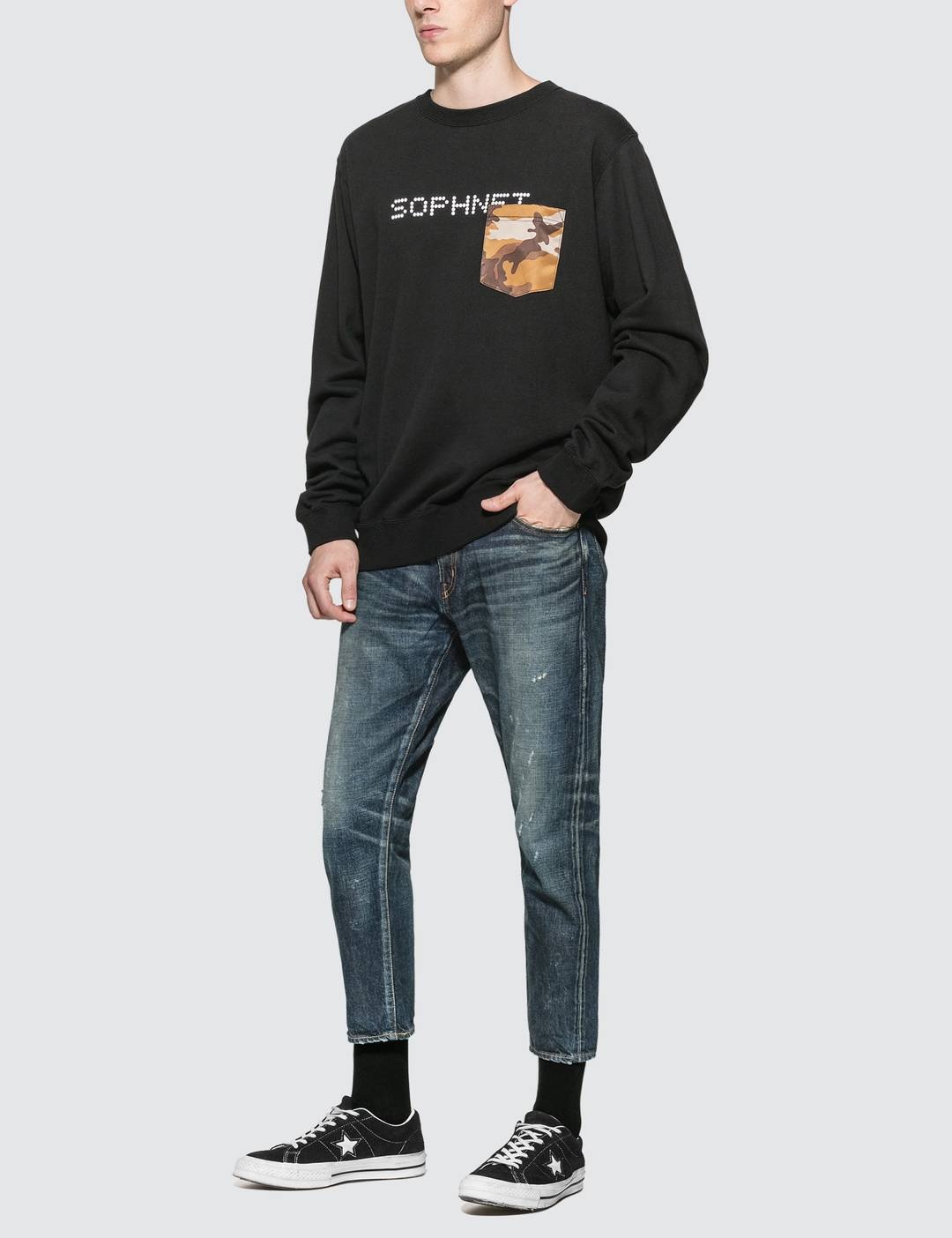 Pocket Crew Neck Sweatshirt - 4