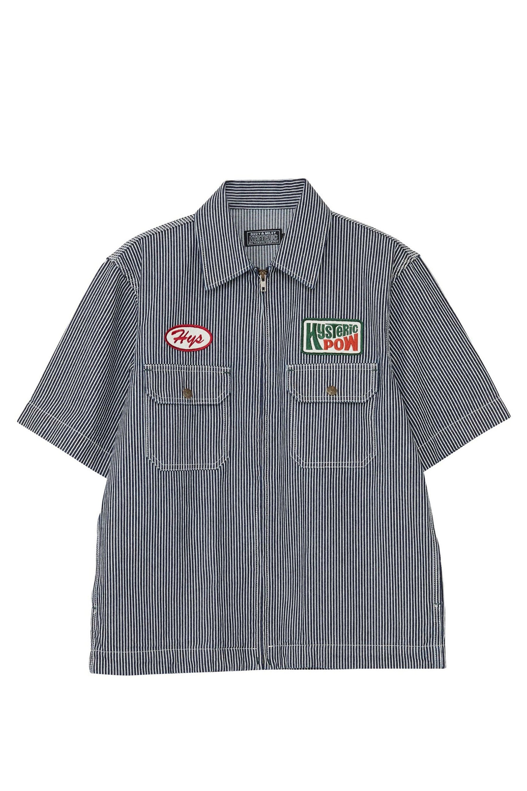 HYSTERIC POW APPLIQUE ENGINEER SHIRT / INDIGO - 1