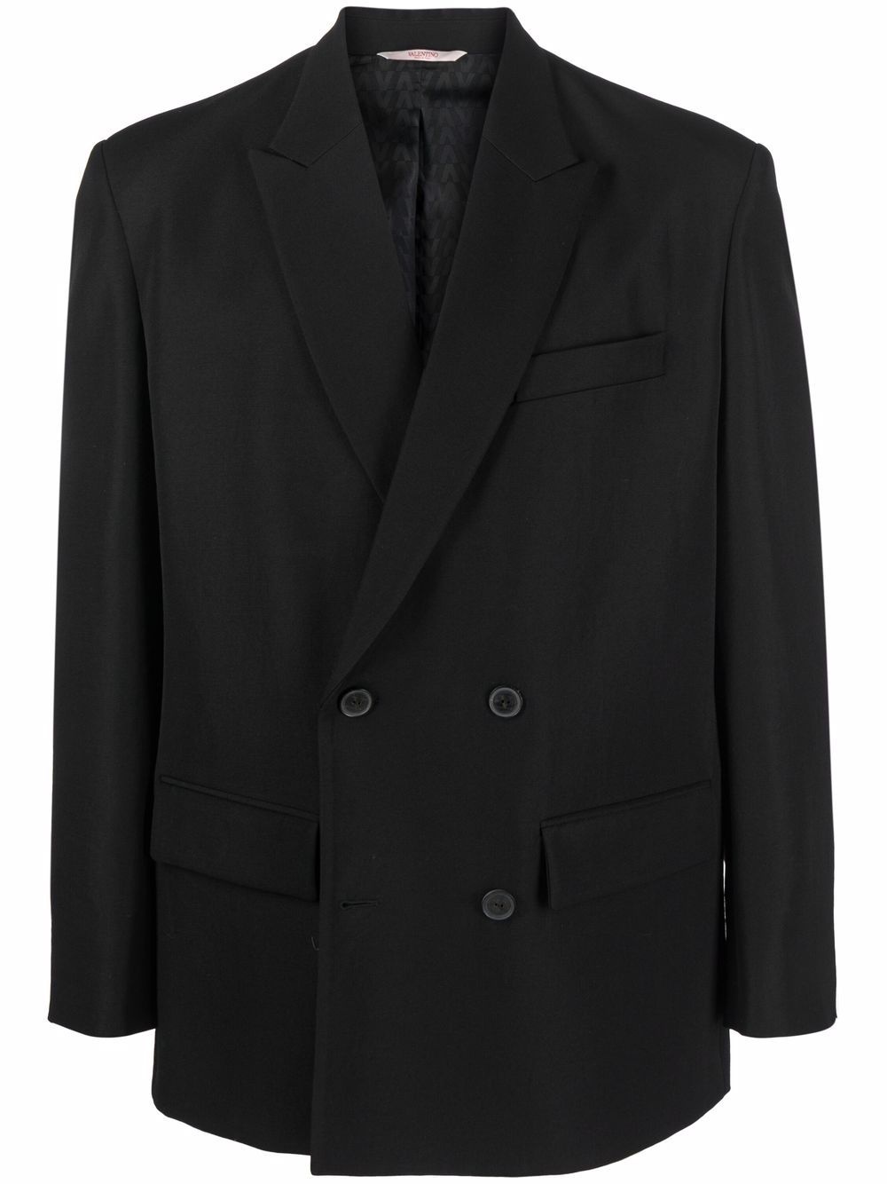 peak lapels double-breasted blazer - 1