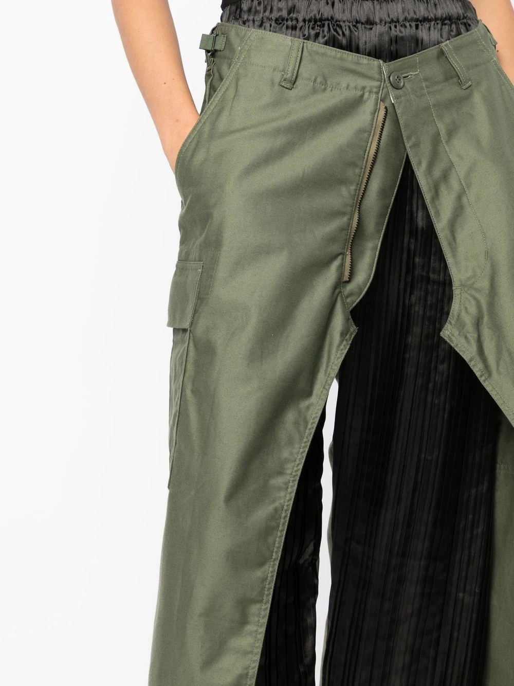 layered cargo trousers - 5