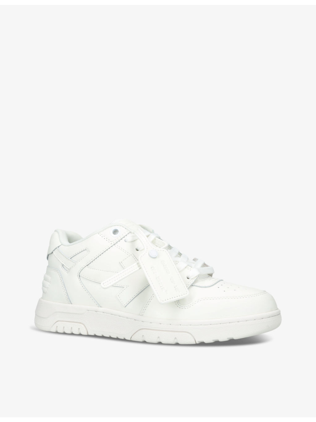 Out Of Office logo-embroidered leather low-top trainers - 3
