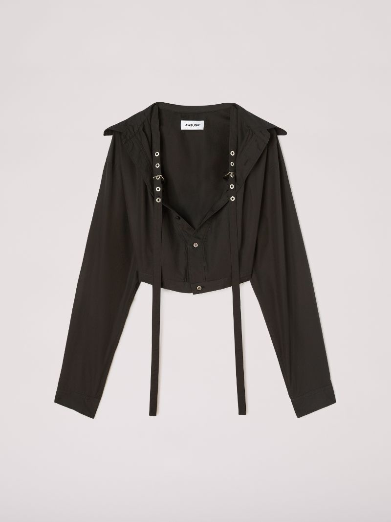 OFF-SHOULDER CROPPED SHIRT - 1