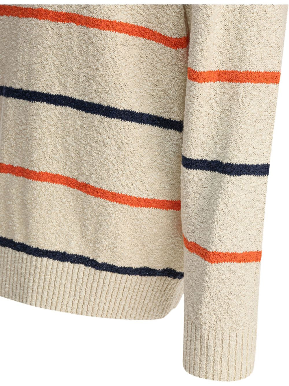 striped cotton-blend sweater - 4