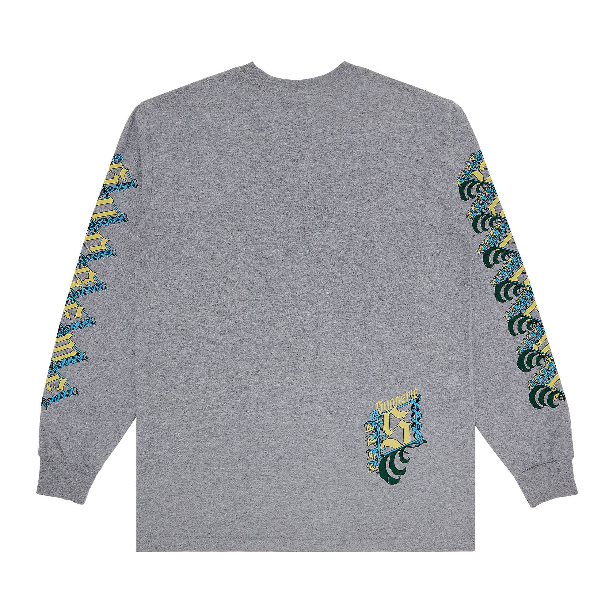 Supreme Strawberries Long-Sleeve Tee 'Heather Grey' - 2