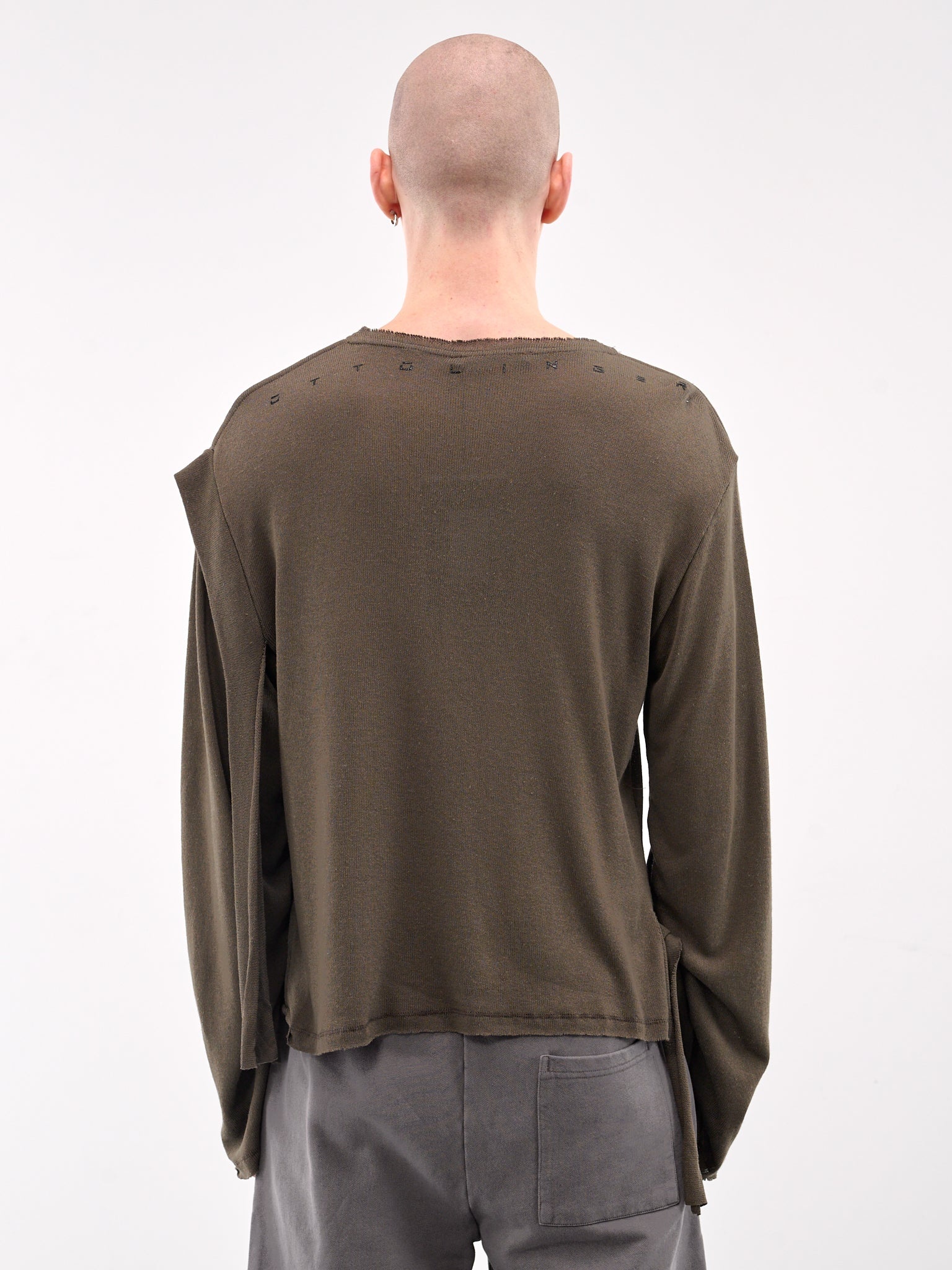 Deconstructed Linen Long Sleeve Tee - 3