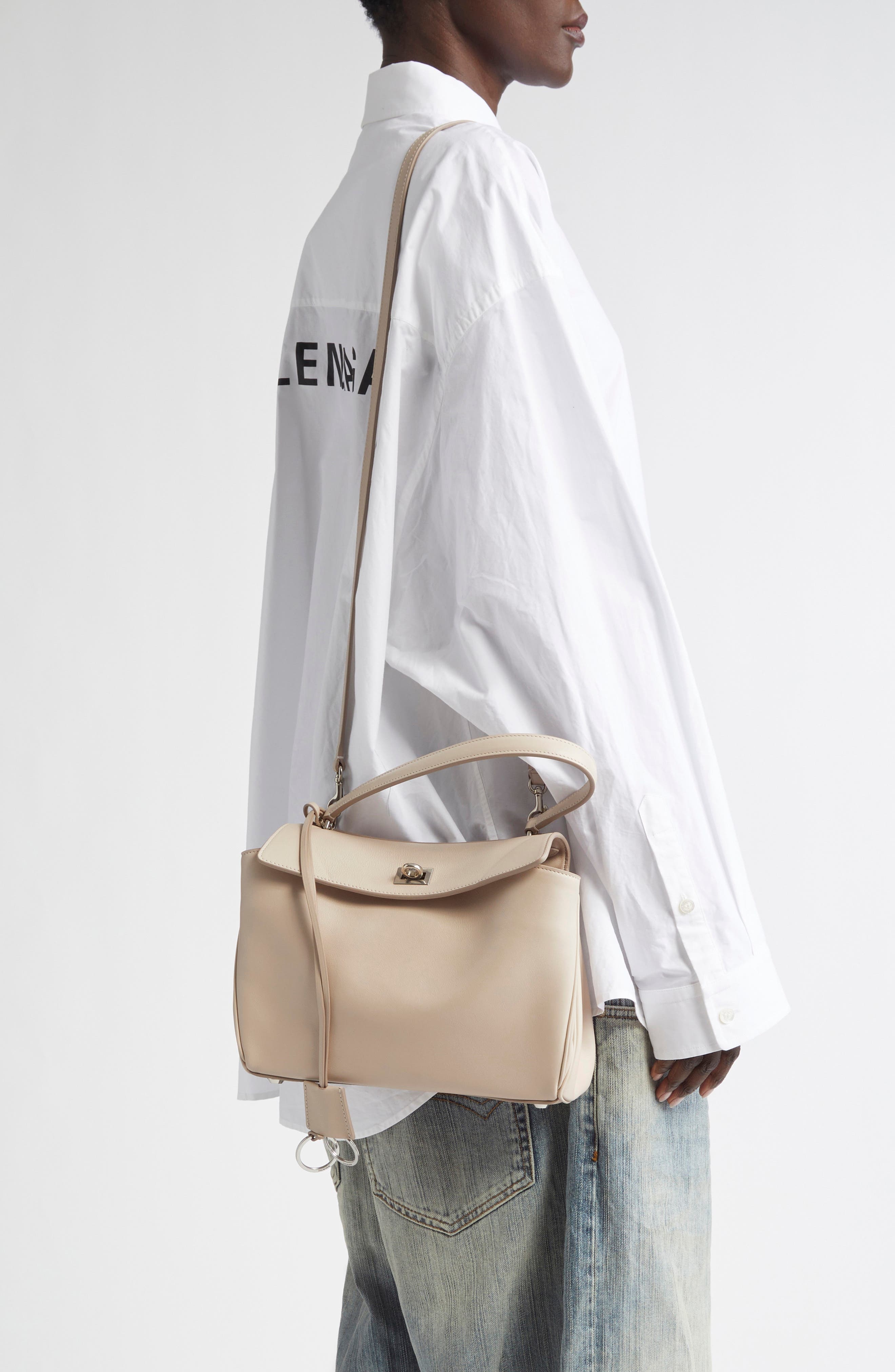 Balenciaga Small Rodeo Leather Top Handle Bag in 2019 Almond at Nordstrom - 2
