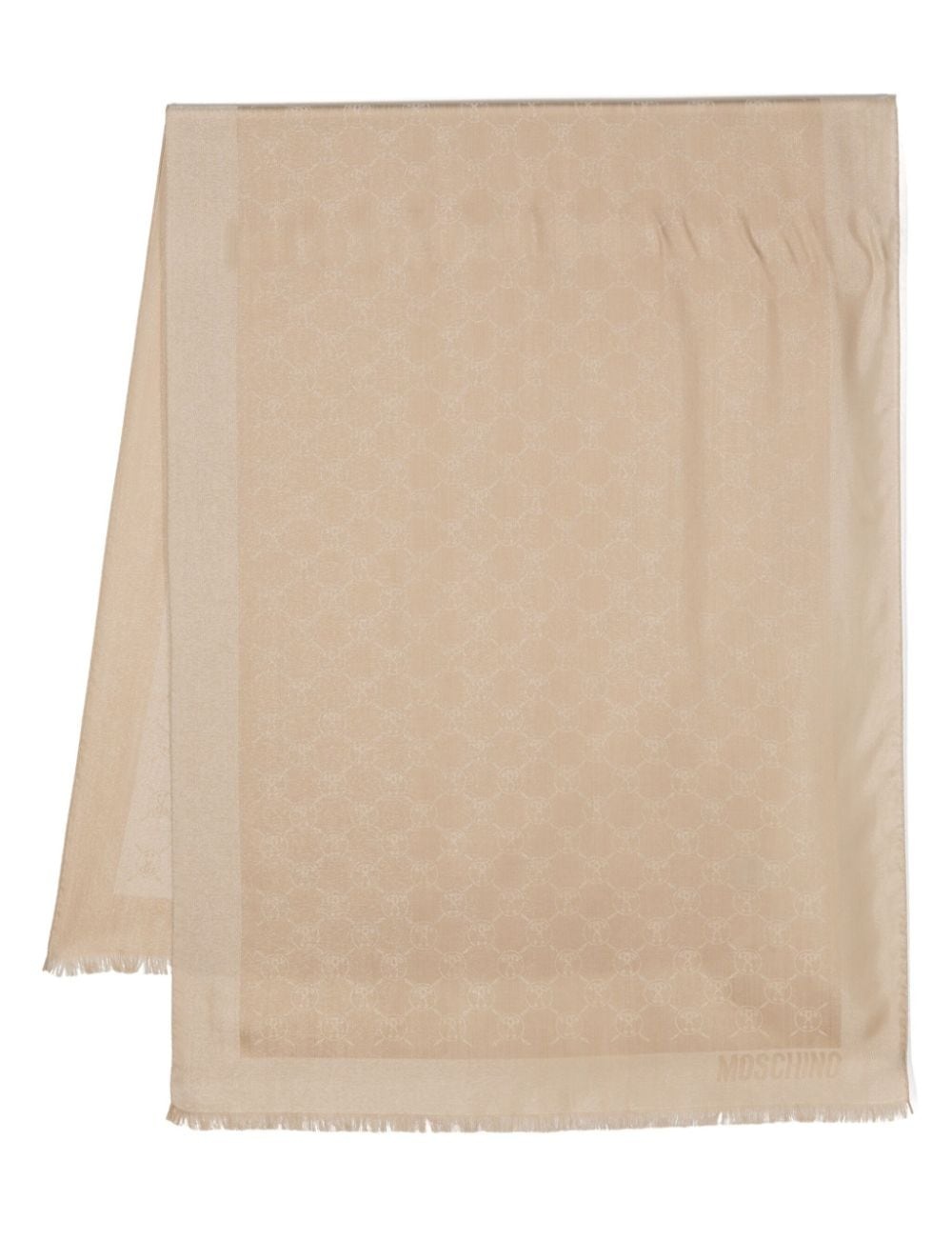 logo-jacquard scarf - 1