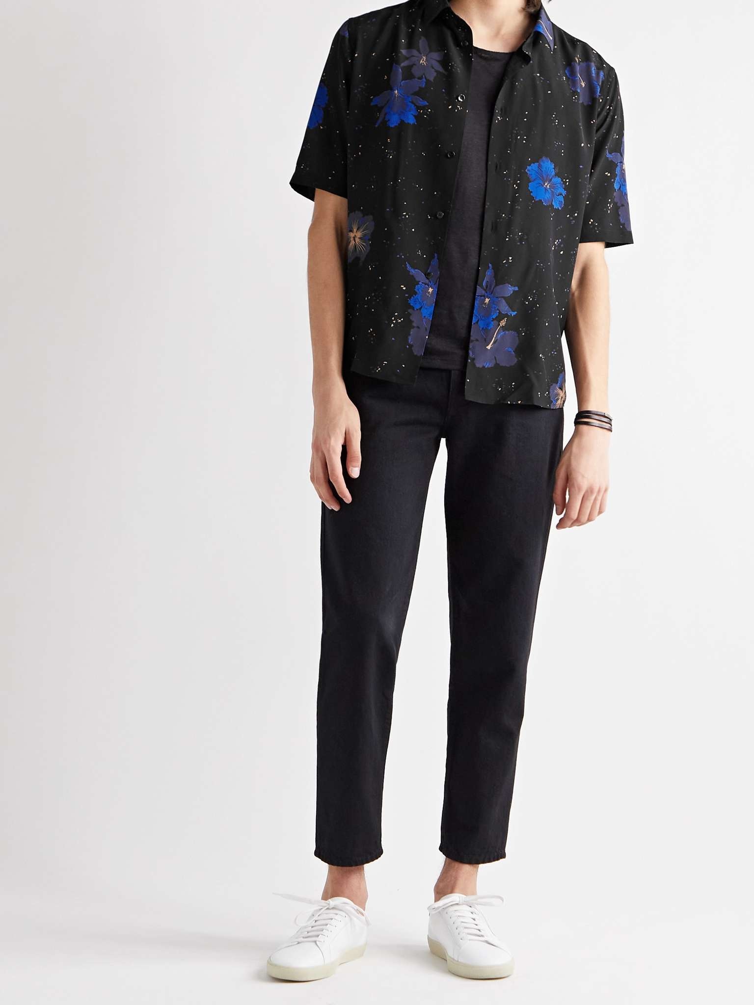 Floral-Print Silk-Crepe Shirt - 2