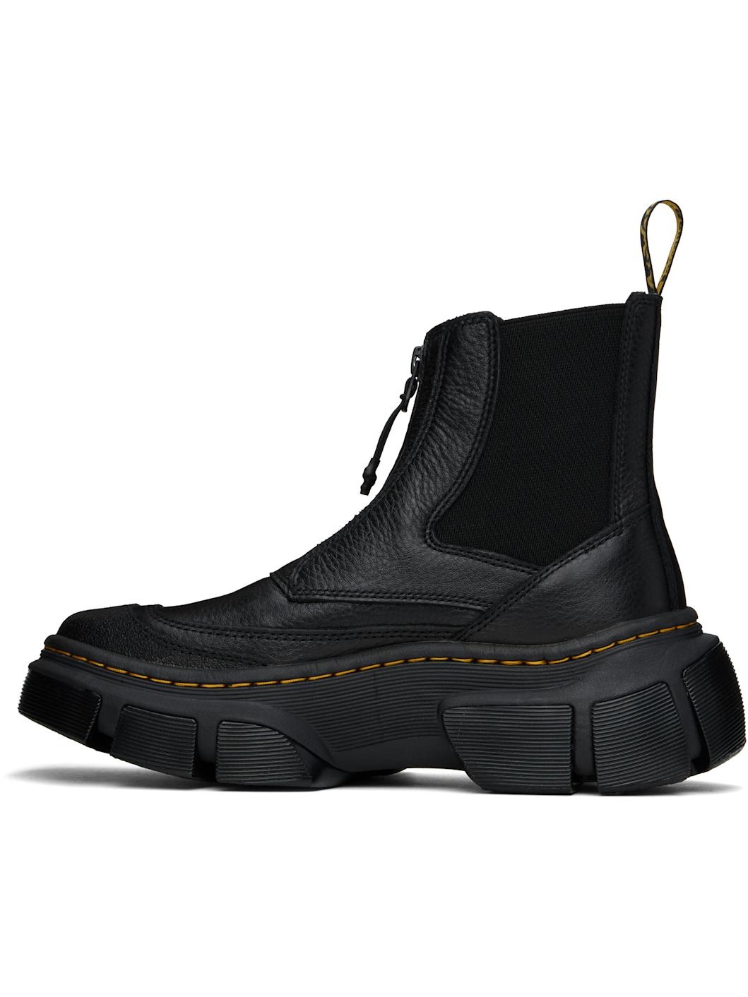 Black DMXL Zip Chelsea Boots - 3