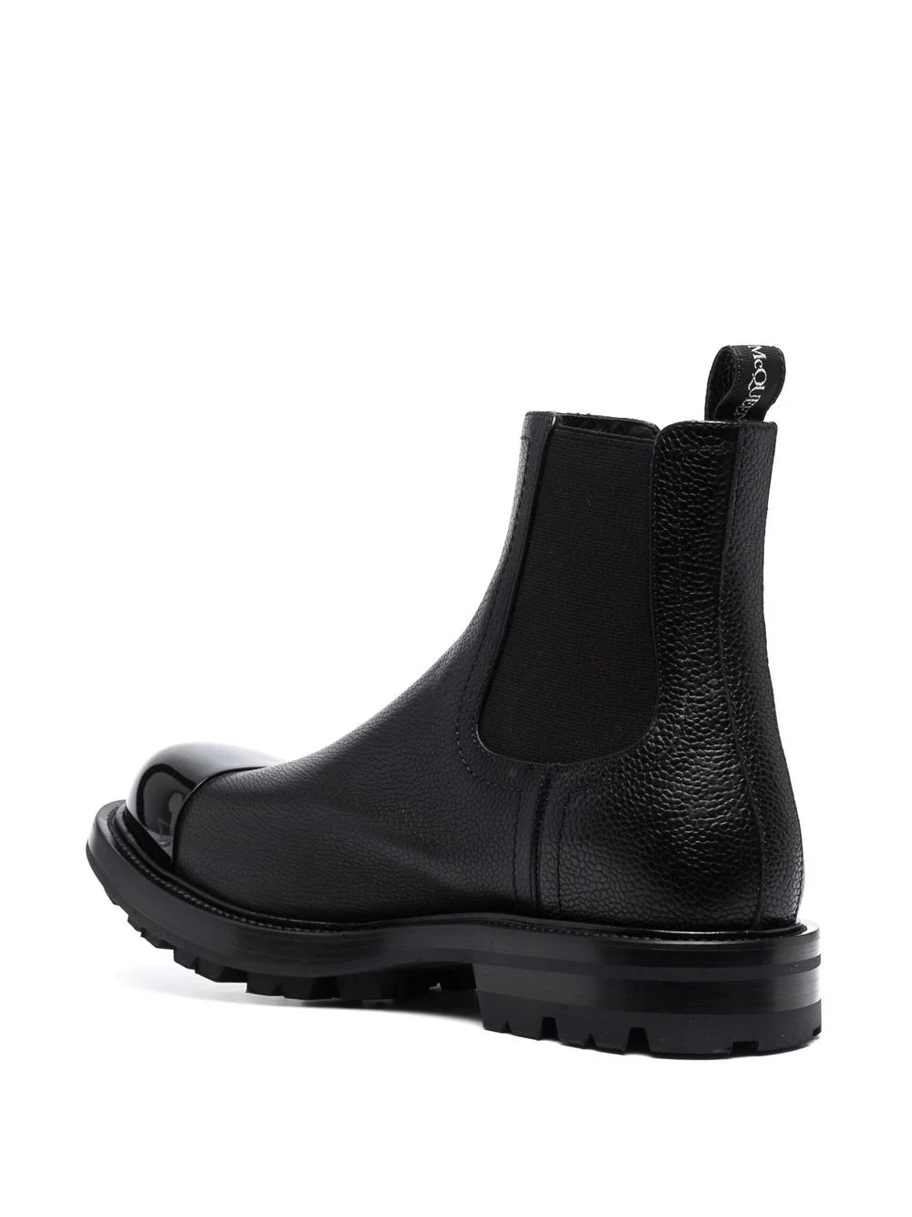 contrast-toecap leather boots - 3