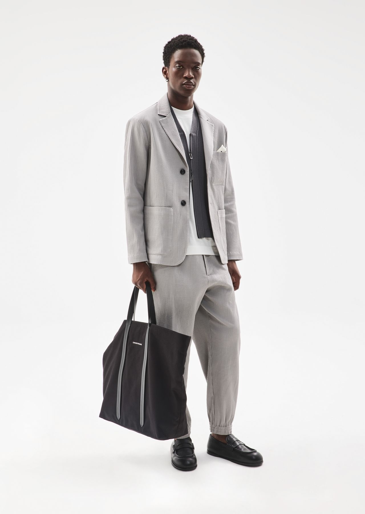 Canneté fabric trousers with elasticated hem - 6