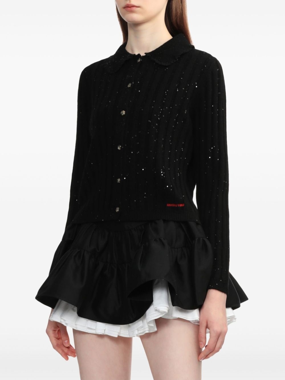sequin-embellished cardigan - 3