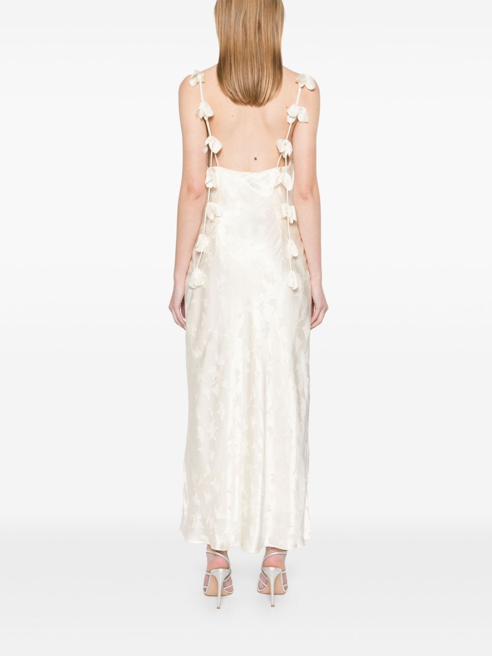 satin midi dress - 4