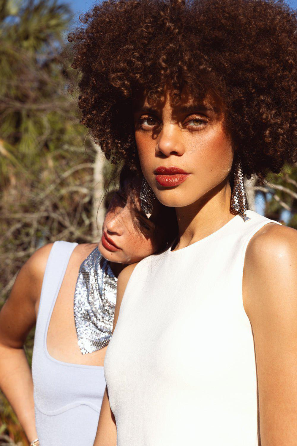 Chainmail Earrings - Silver - 4