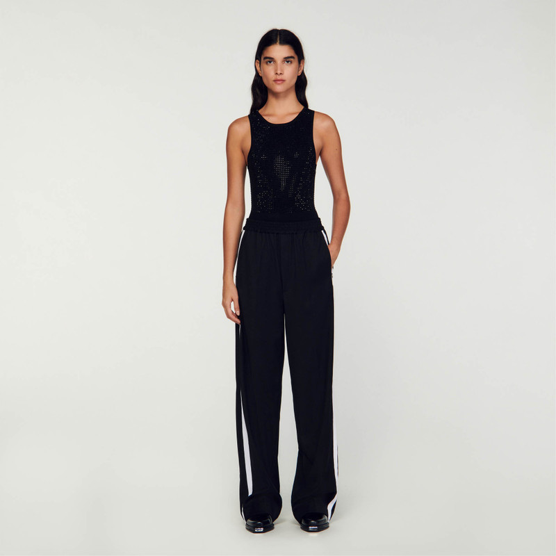 Sandro rhinestone-embellished sleeveless bodysuit outlook