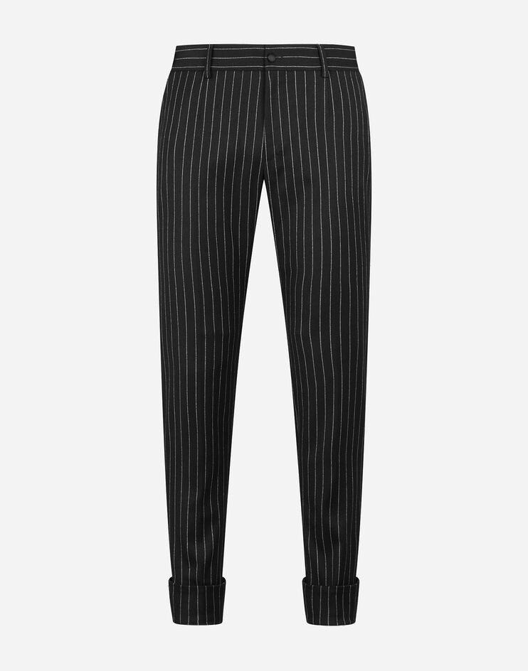 Pinstripe stretch wool pants - 3