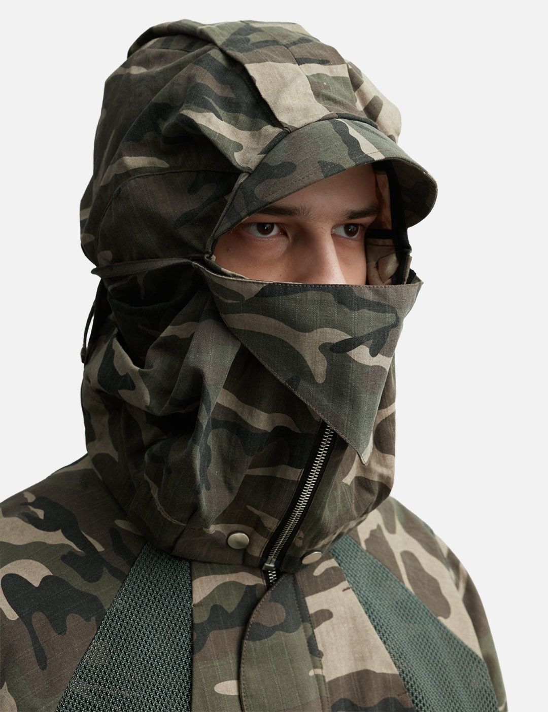 FFFPOSTALSERVICE HOODED PARACHUTE BOMBER V2 JACKET | REVERSIBLE