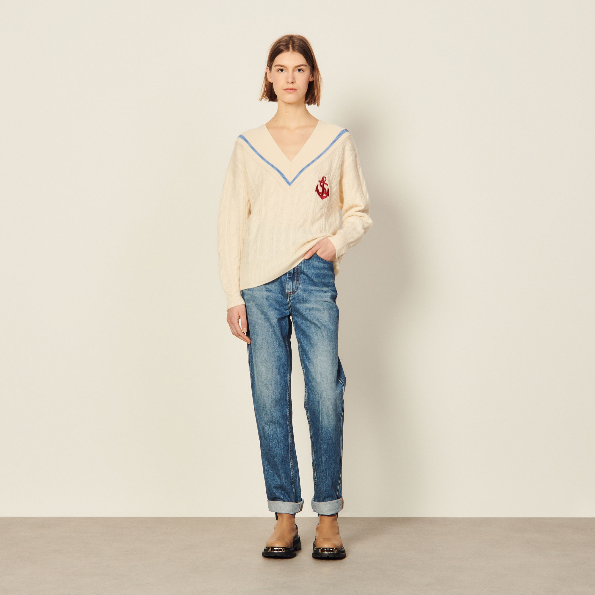 Cable knit sweater - 6