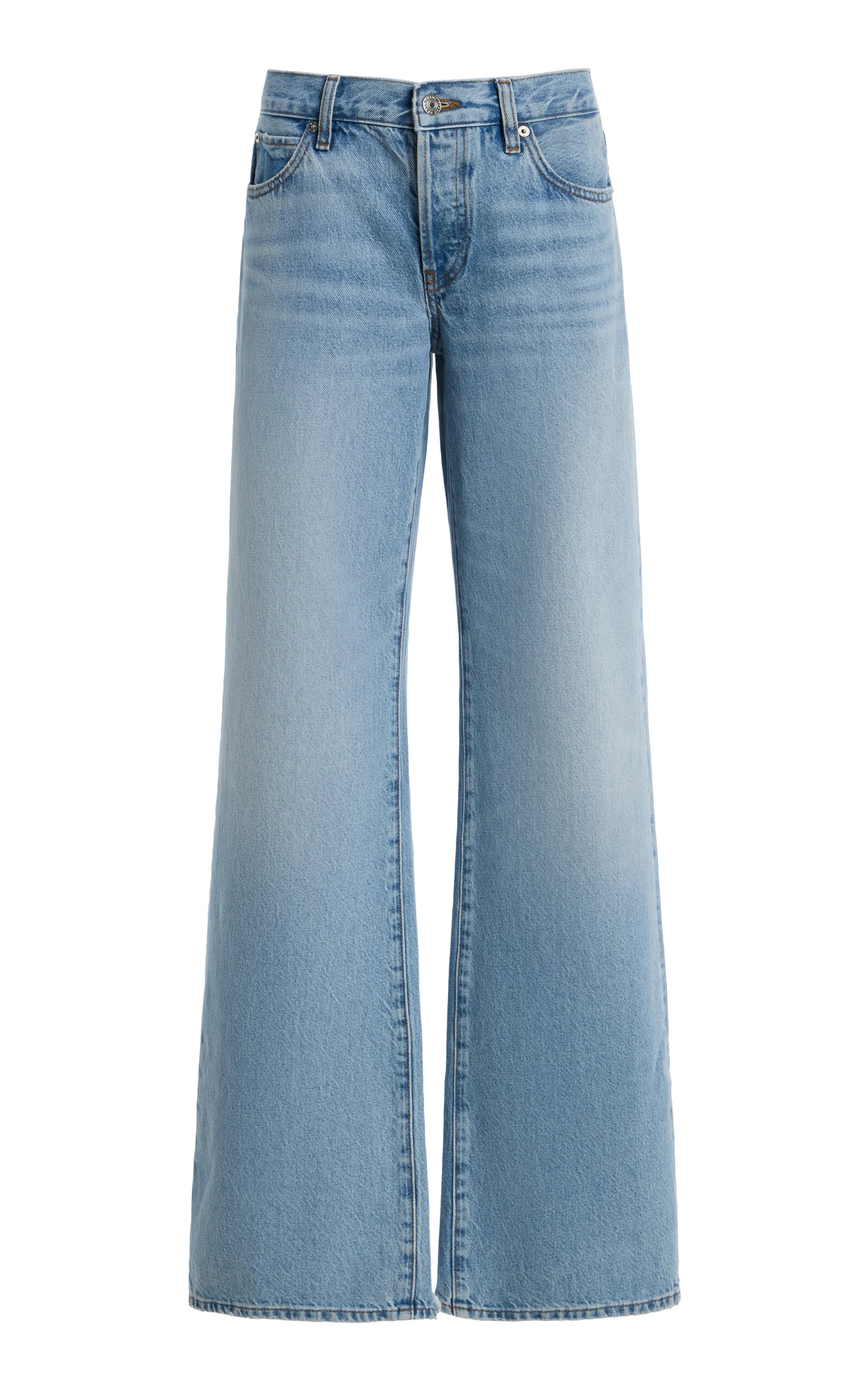 The Gray Rigid Mid-Rise Wide-Leg Jeans - 1