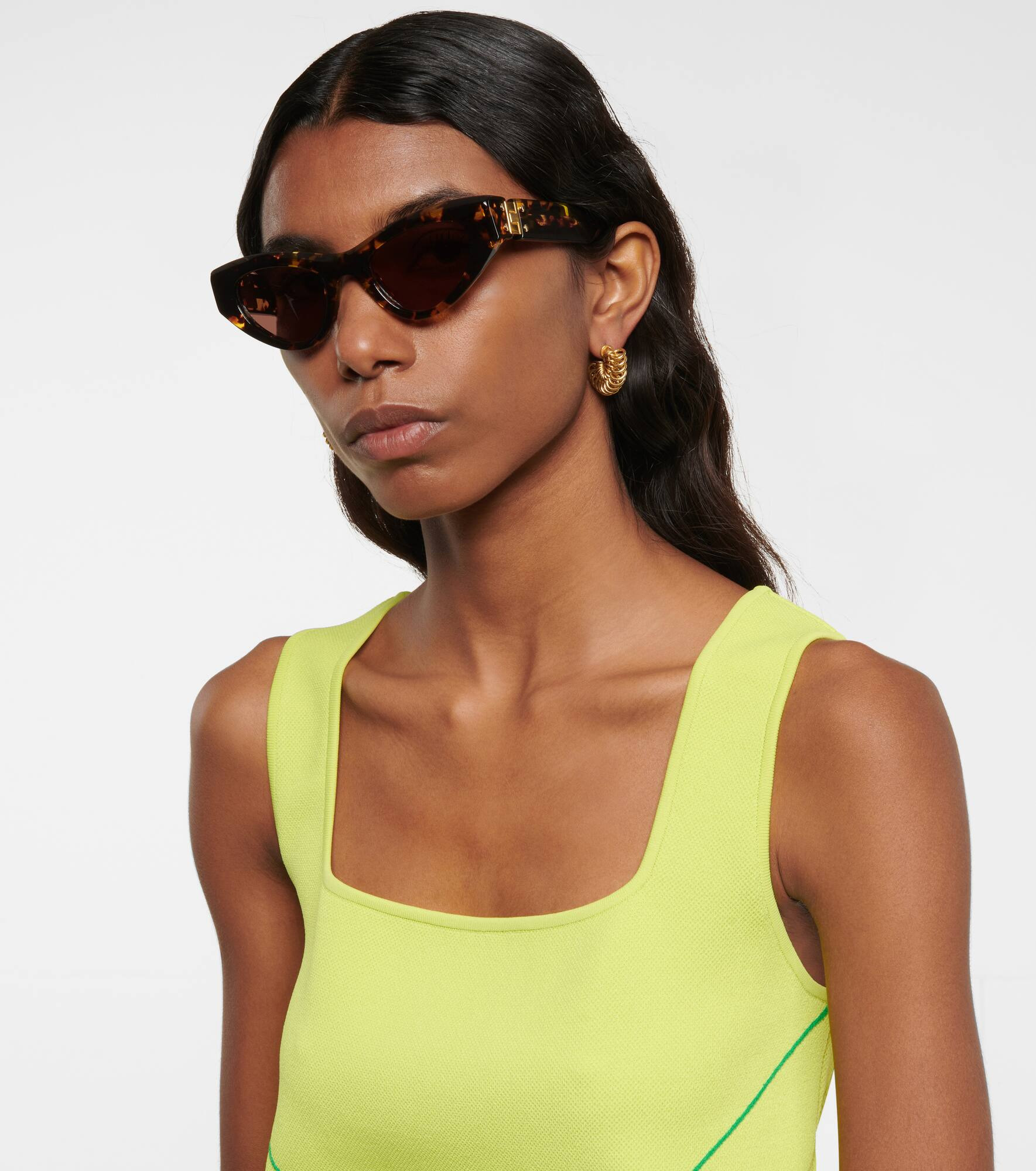 Cat-eye acetate sunglasses - 6