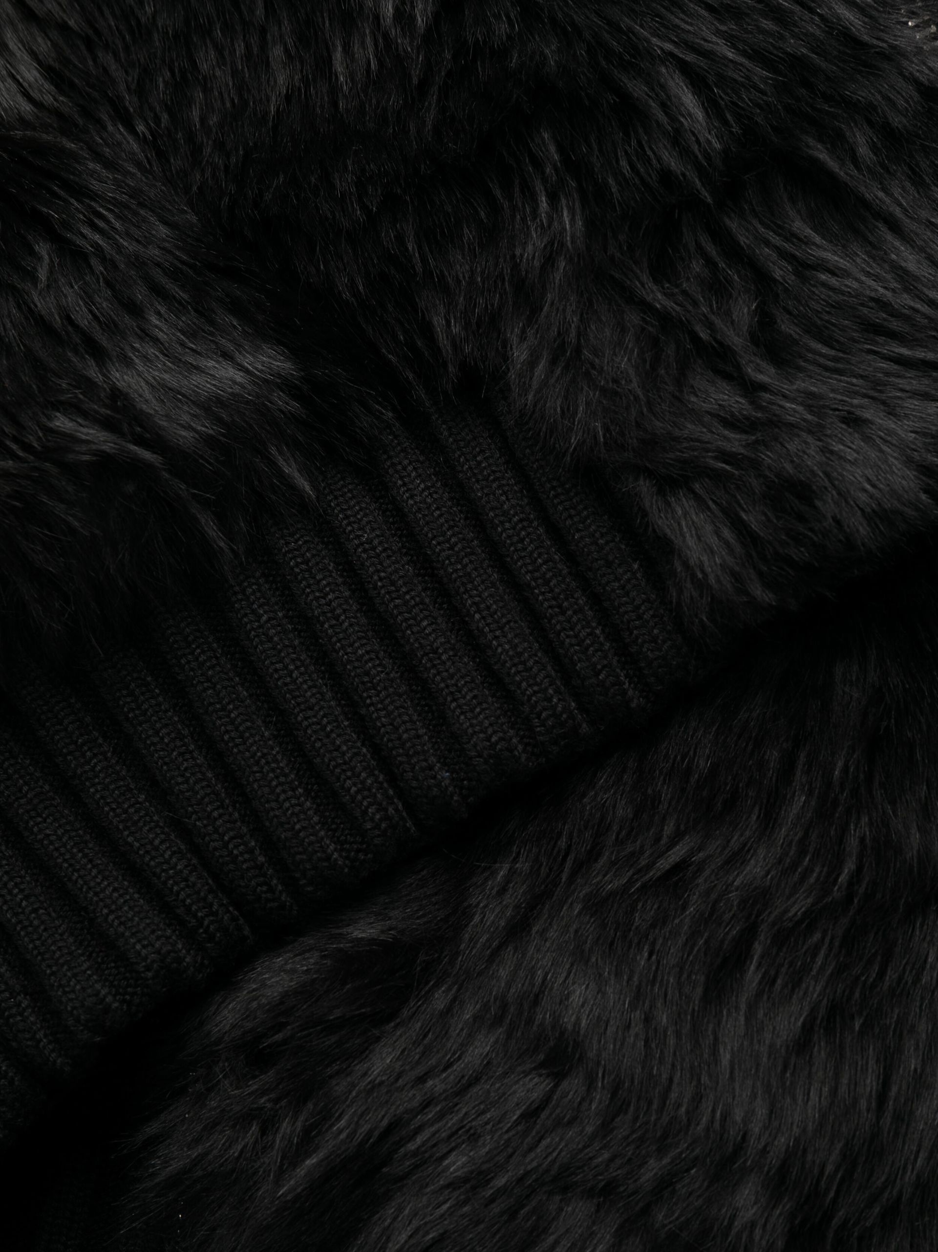 Black Reversible Shearling Jacket - 8
