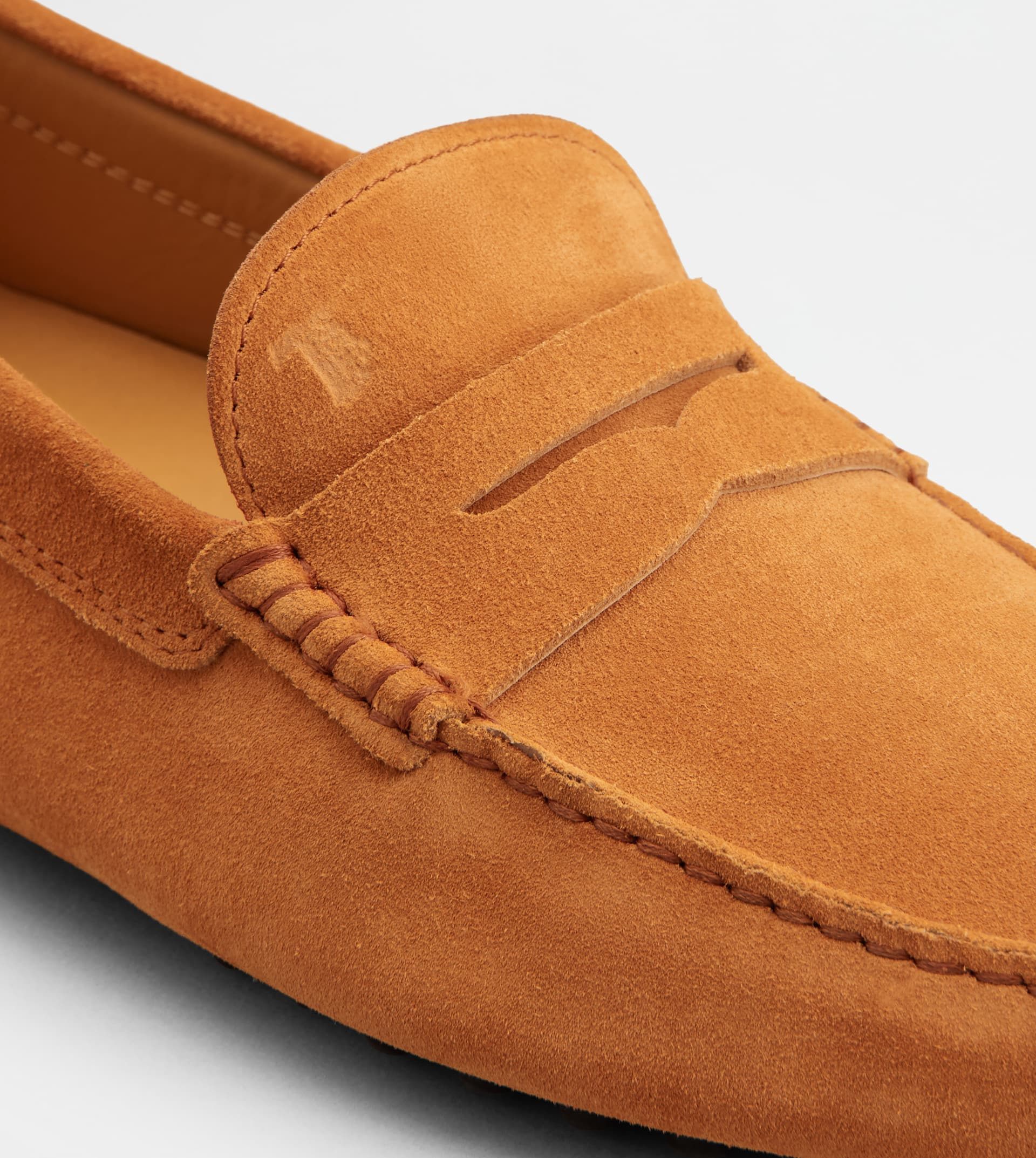 GOMMINO DRIVING SHOES IN SUEDE - ORANGE - 6