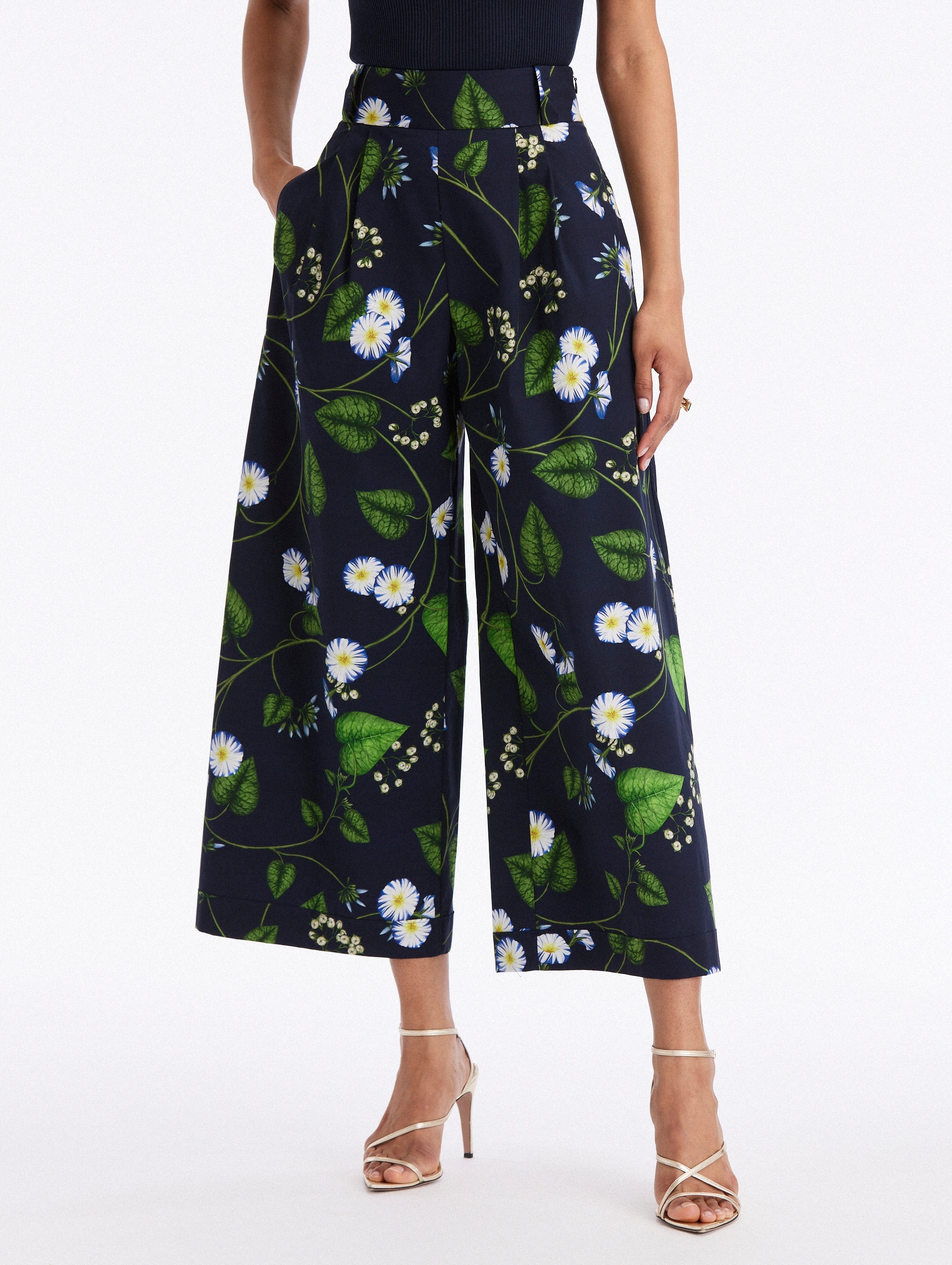 MORNING GLORY POPLIN CULOTTE PANTS - 3