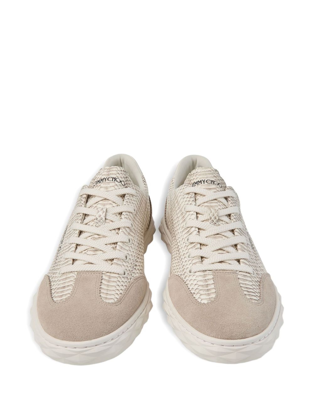 printed lace-up sneakers - 4