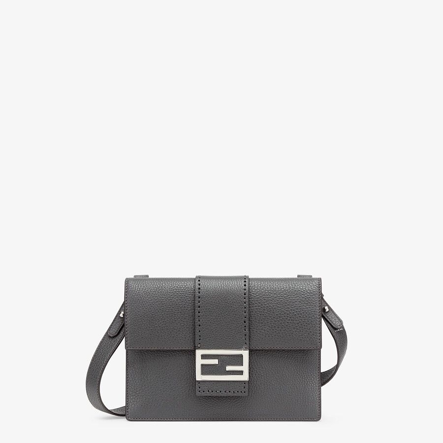 Gray leather bag - 1