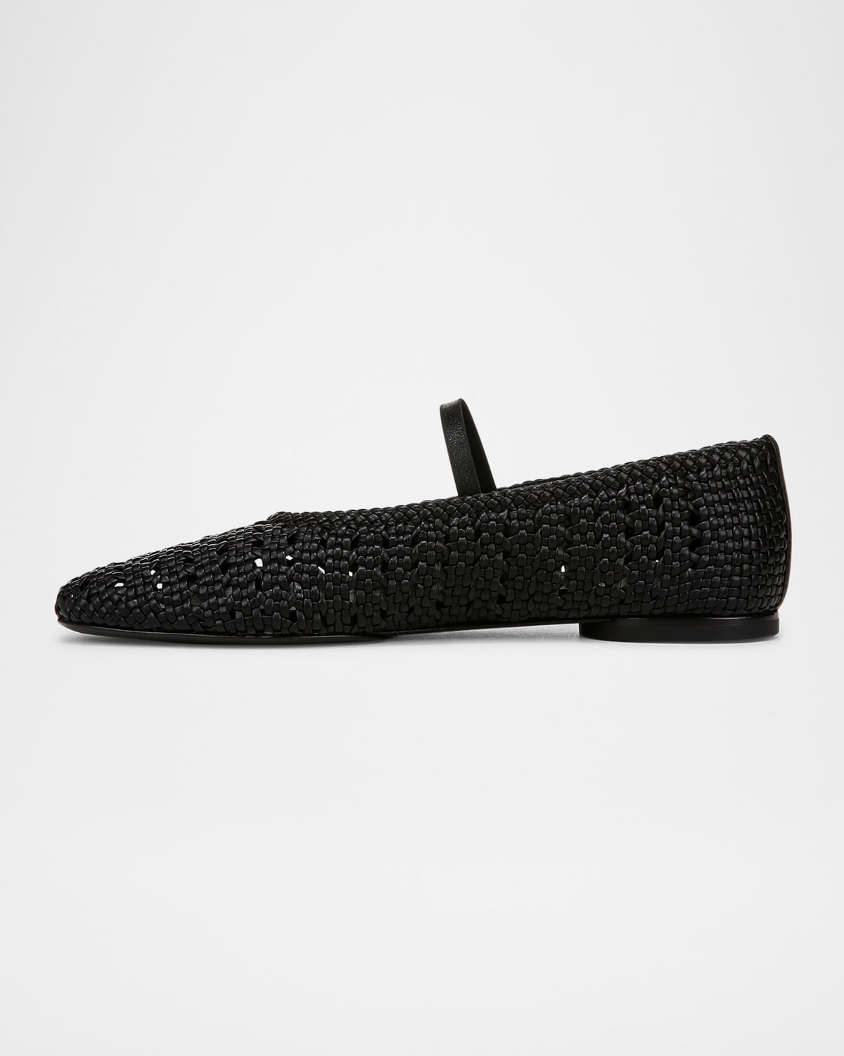 Vivian Crochet Leather Mary Jane Ballerina Flats - 4
