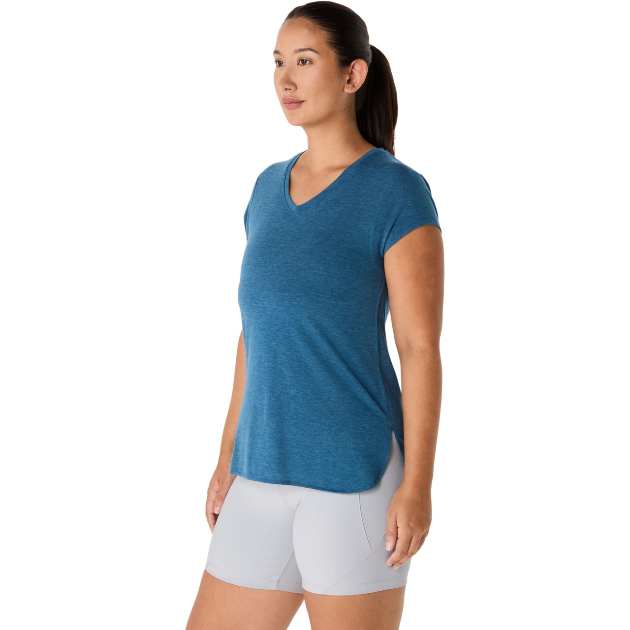 WOMEN'S HEATHER VNECK TOP - 3