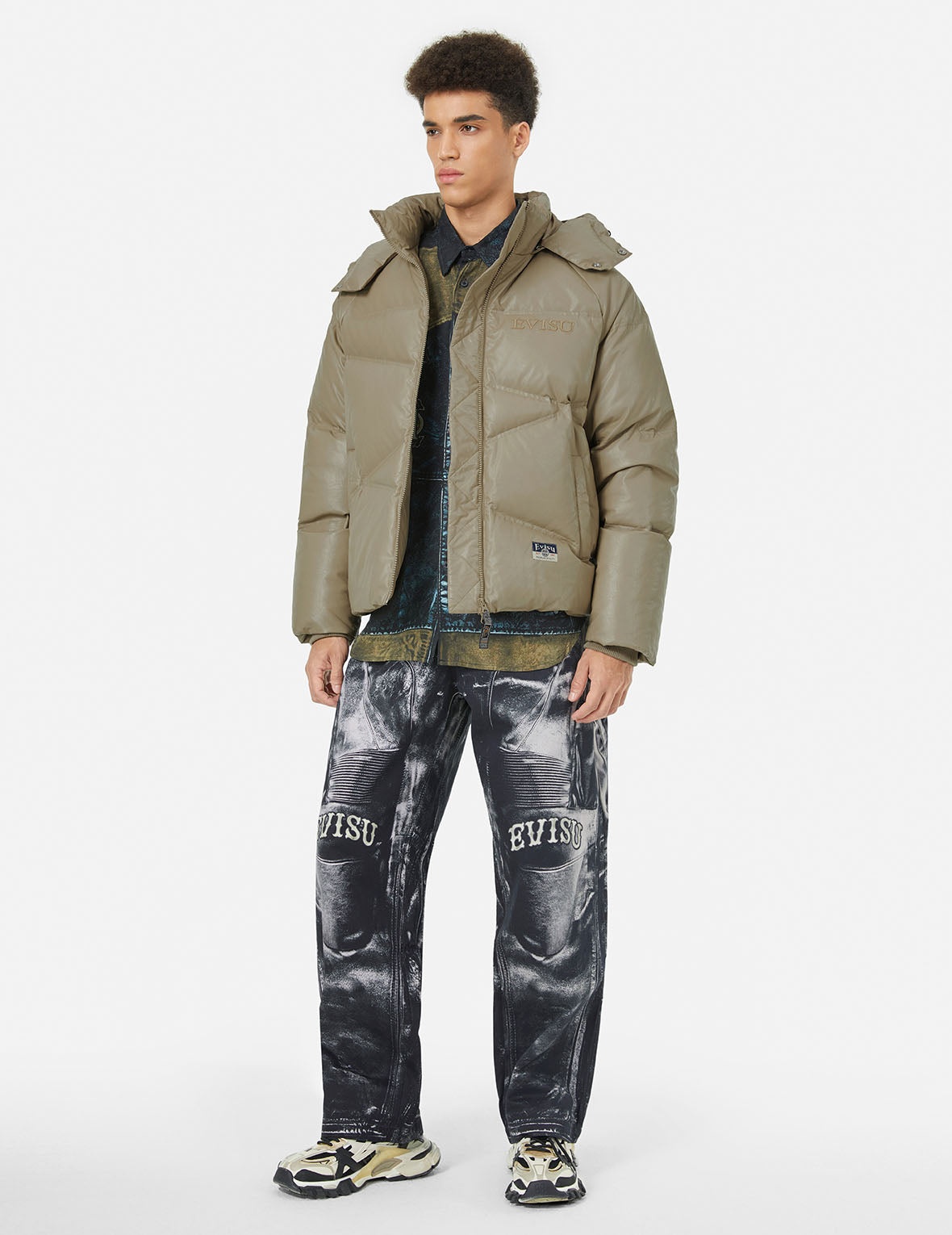 Logo and Seagull Applique Fashion Fit Down Jacket - 3