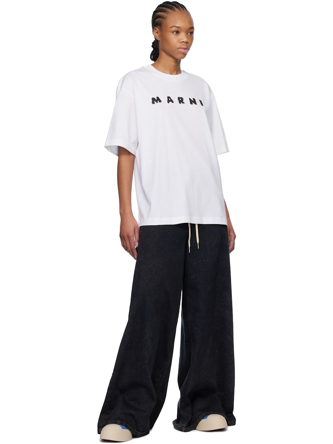 White Scribbled Logo T-shirt - 4
