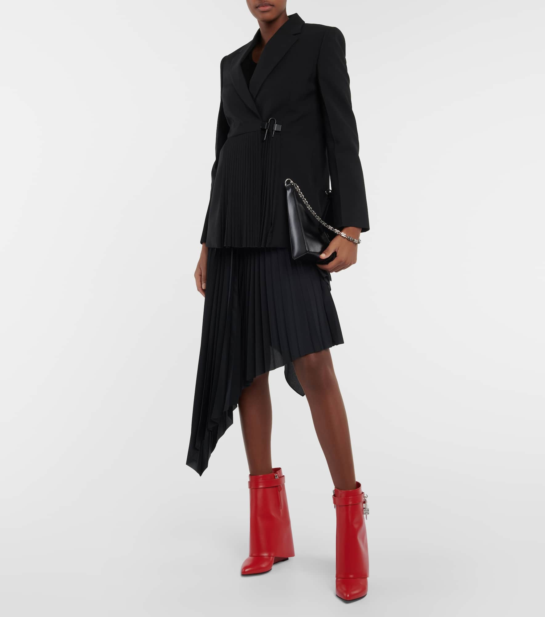 Shark Lock leather ankle boots - 3