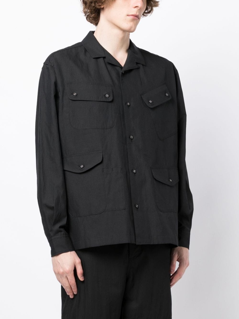 multi-pocket shirt jacket - 3