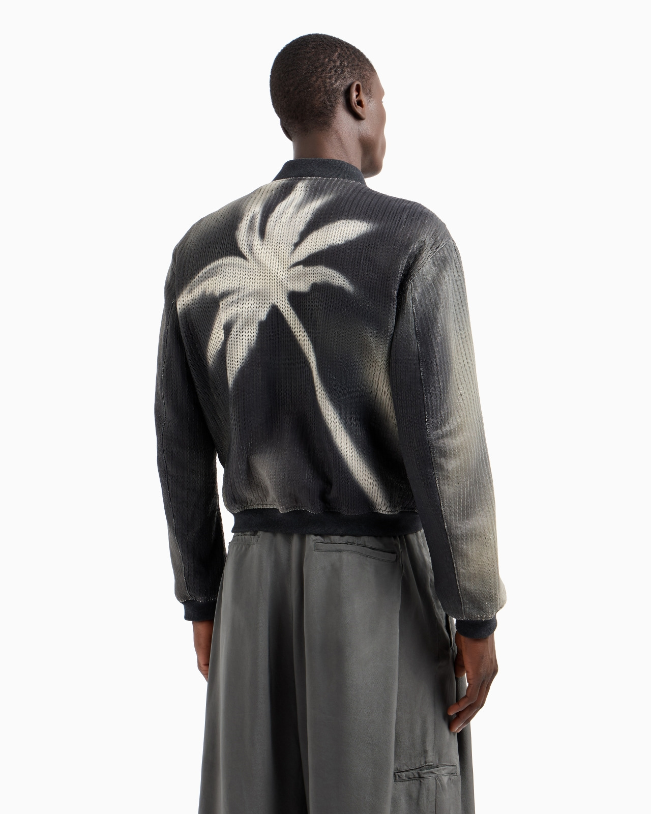PERFORATED AND PRINTED NAPPA LEATHER BLOUSON - 3