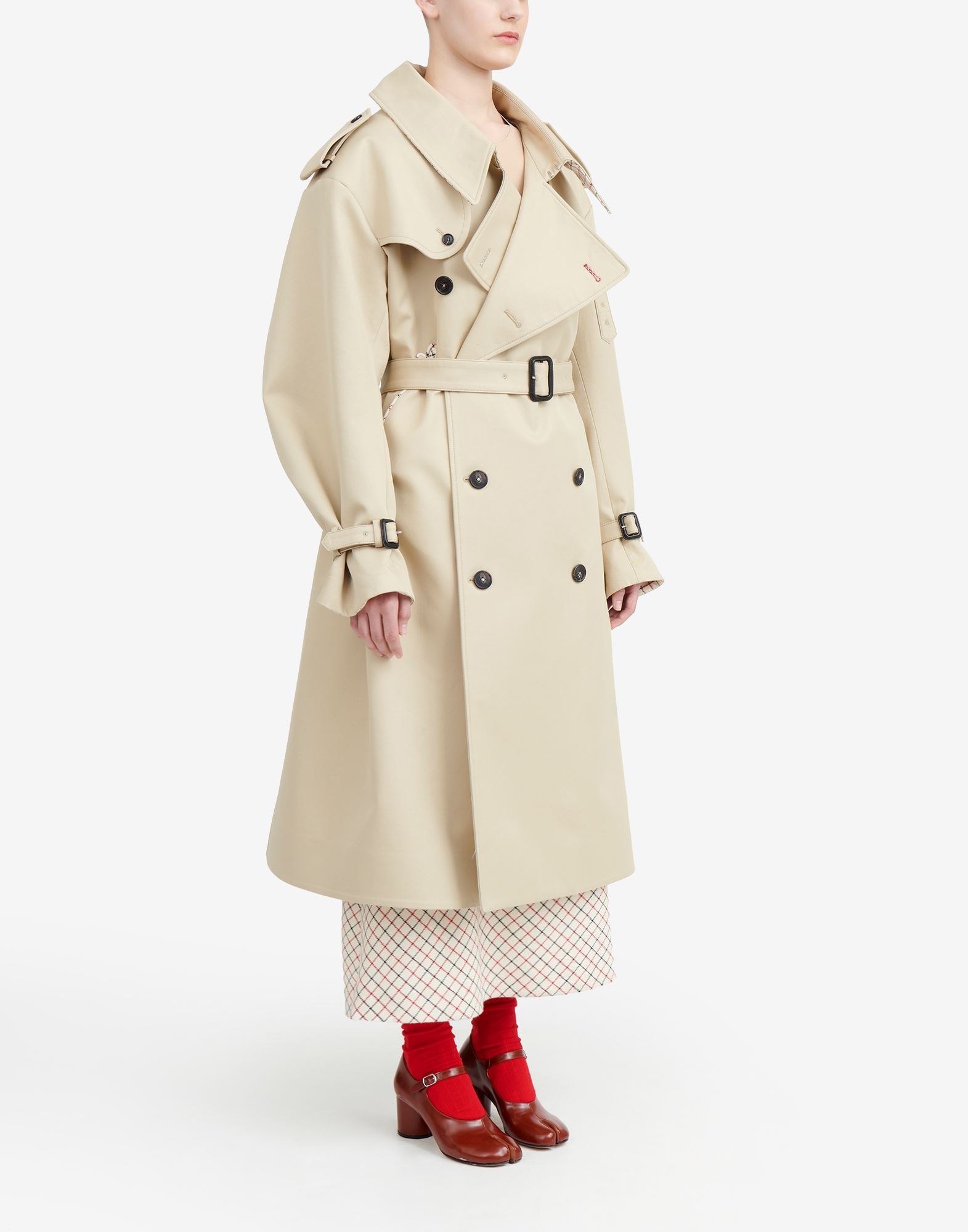 Décortiqué cotton trench coat - 3