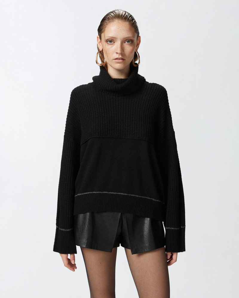 PINKO FINE WOOL AND CASHMERE TURTLENECK JUMPER outlook