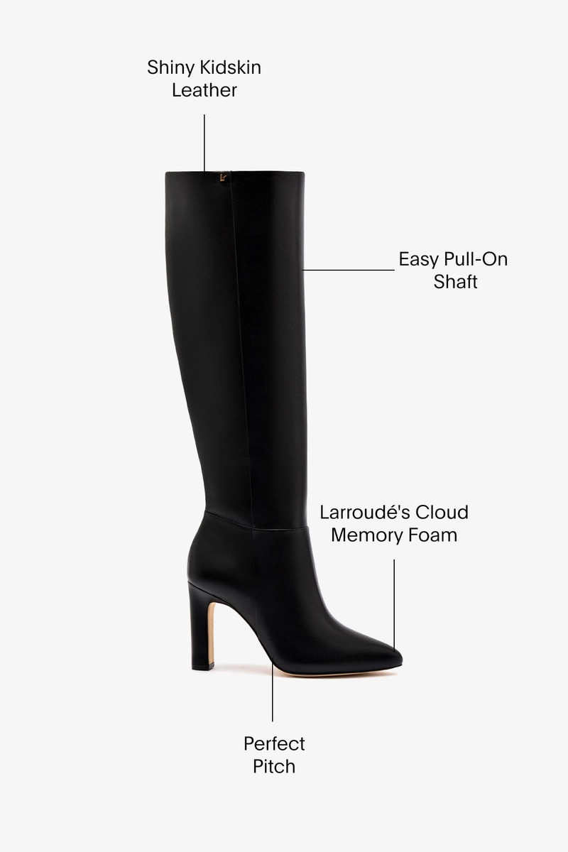Cindy Hi Boot In Black Leather 5